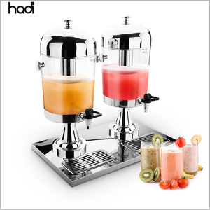 Hadi Catering Supplies Dispensador de refrescos de bebidas comerciales de 8 <span class=keywords><strong>litros</strong></span> Dispensador único de jugo de frutas de buffet de <span class=keywords><strong>3</strong></span> tanques Venta de material plástico - Product Image 3