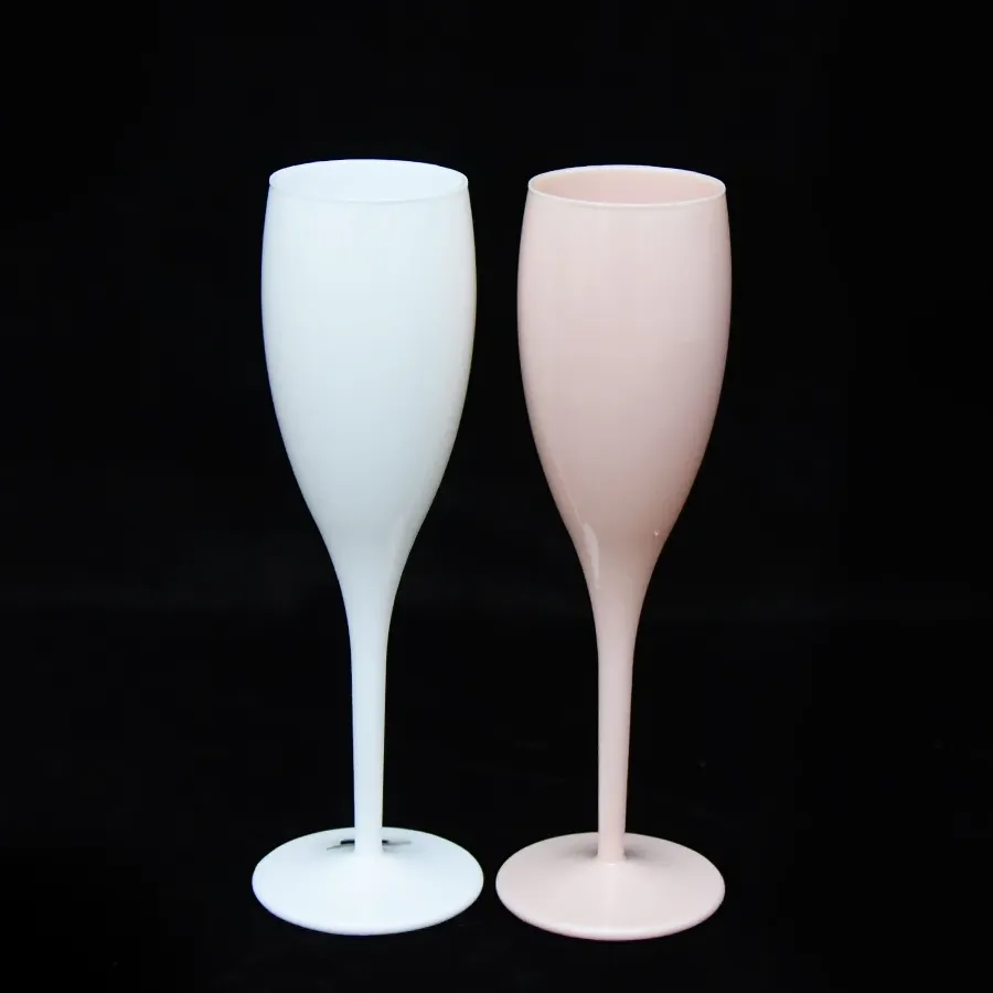 El yapımı özel renk akrilik plastik şarap kadehi şampanya kadehi brendi cam
