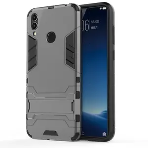 Nuovo Tipo antiurto cavalletto di Ferro Orso sottile armatura della copertura posteriore astuta di calore cassa del telefono per Huawei honor 8c