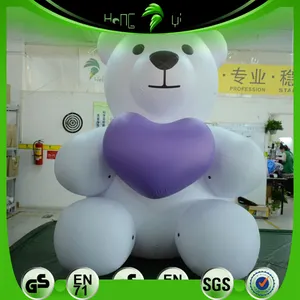优质PVC充气北极熊服装广告充气小熊