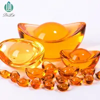Promosi Grosir Cina Buatan Tangan Kristal Emas Batangan Model Kaca Emas Batangan untuk Ornamen Dekorasi Kerajinan Kristal