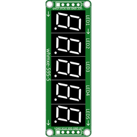 Taidacent Tampilan Digital, 5 Bit 0.56 Inci Papan Tampilan Statis MAX7219 Tampilan LED Mod Cascadable IO Analog SPI Antarmuka