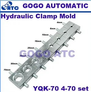 유압 클램프 금형 YQK-70 수동 유압 전기 케이블 와이어 터미널 압착 도구 다이 세트 4, 6, 10, 16, 25, 35, 50, 70mm2