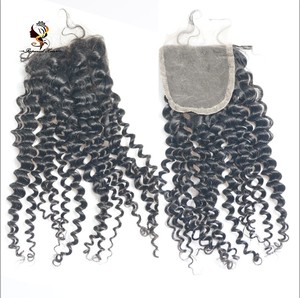 Jerry Curl 12A Grade fermetures de dentelle de cheveux humains achats en ligne pour fermeture supérieure brésilienne sur Alibaba Uae - Product Image 1