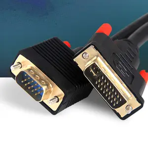 Factory Sample Free Custom Logo DVI To VGA Cable Male To Male With Female Audio Cable