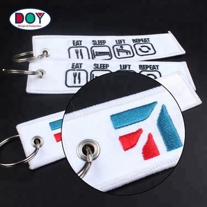 Porte-clés en alliage de zinc avec logo personnalisé, découpe à la presse, broderie, pour la promotion - Product Image 3