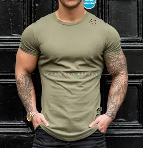 Shuliqi camiseta personalizada masculina, baixa cavidade moletom para homens, musculação, manga curta com tecido respirável