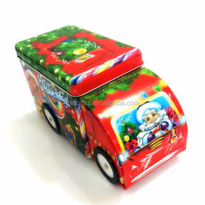 กล่องดีบุกรถบรรทุกบรรจุภัณฑ์ช็อคโกแลต & ลูกกวาดของขวัญตกแต่งเทศกาลคริสต์มาสรีไซเคิล - Product Image 2