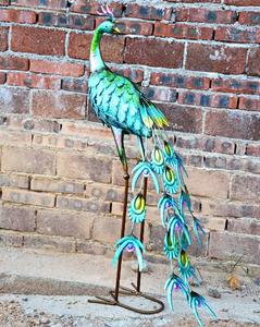 Paon en métal décoratif, oiseau, <span class=keywords><strong>art</strong></span>, jardin extérieur, - Product Image 2