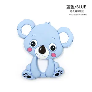 13 colores de silicona mordedores Koala búho bebé elefante anillo mordedor de silicona masticar encantos dentición del bebé niño regalo Juguetes