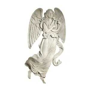 Angel artificial xiangtai resin bas relief sculpture heavenly wall mounted resin oem customized resin polyresin resin for wall hang angel and bas