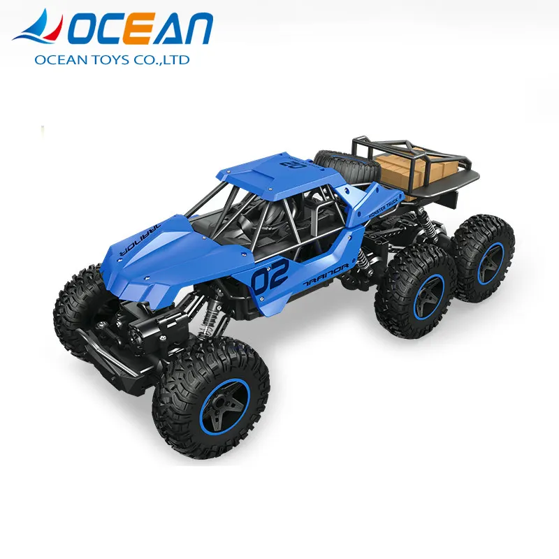 1 12 scale diecast blue 6wd rc pick up models six wheels car