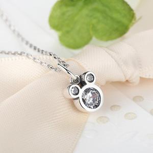 Bagater SCN068 Kalung Mickey Perempuan, Kostum Hadiah Putri, Perhiasan Liontin Hewan - Product Image 2