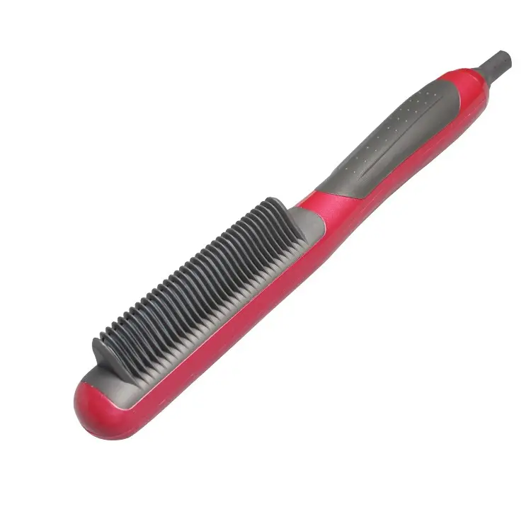 Ceramic Hair Straightening Brush Straight Hair Comb Straightener Iron Brush