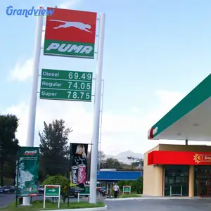 Double Sided Pylon Sign For Outdoor Led Display/petrol Station Pylon Sign