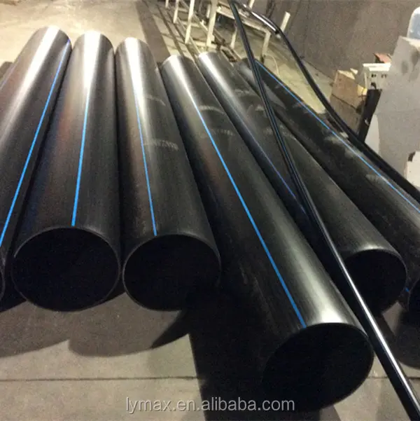 flexibele blauwe strepen zwart poly hdpe pipe prijs voor watervoorziening