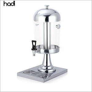 Hadi Catering Supplies Dispensador de refrescos de bebidas comerciales de 8 <span class=keywords><strong>litros</strong></span> Dispensador único de jugo de frutas de buffet de <span class=keywords><strong>3</strong></span> tanques Venta de material plástico - Product Image 5
