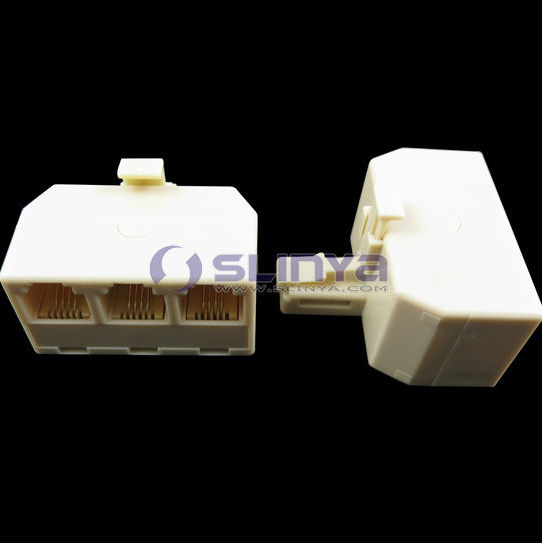 RJ11 Phone Line Modem Connector Triple Adapter