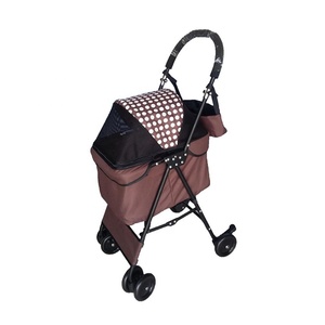 Dễ dàng mang theo có thể gập lại vật nuôi du lịch tàu sân bay di động chó Xe đẩy 4 bánh xe vật nuôi xe đẩy - Product Image 3