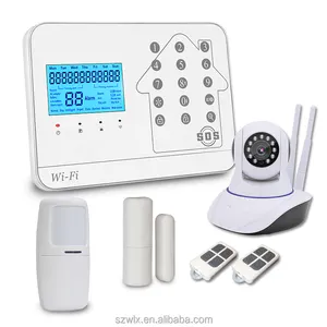 HOT WIFI GSM PSTN Hệ Thống Báo Động Cho An Ninh Nhà Với các Phụ Kiện Pin Yếu Nhắc Nhở Chức Năng