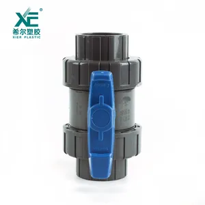 Plastic Valve Manufacture Best Selling Newest Plastic Blue Handle True Union Ball Valve