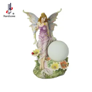 Wholesale Resin Statues Fairy Figurines Wholesale Flying Fairy Lamp