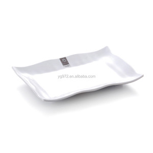 Assiettes rectangulaires réutilisables de 12 pouces en mélamine <span class=keywords><strong>blanche</strong></span> pour <span class=keywords><strong>steak</strong></span> - Product Image 1