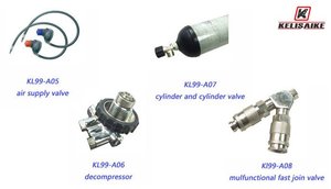 De alta calidad de la cara llena máscara <span class=keywords><strong>SCBA</strong></span> aparatos de respiración autónomos con fibra de vidrio cilindro - Product Image 4