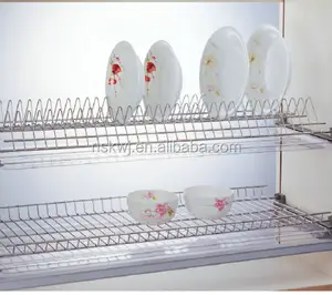 Kitchen <strong>Storage</strong> <strong>Accessories</strong> Bowl Rack Dish <strong>Storage</strong> Rack Chrome Plating - Product Image 1