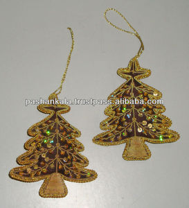 <b>Tree</b> Shape Hand Embroidery Hanging <b>Ornament</b> - Product Image 1