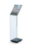 Diapasón digital moderno para recepción, Clóset de mesa con diseño de pulpit digital