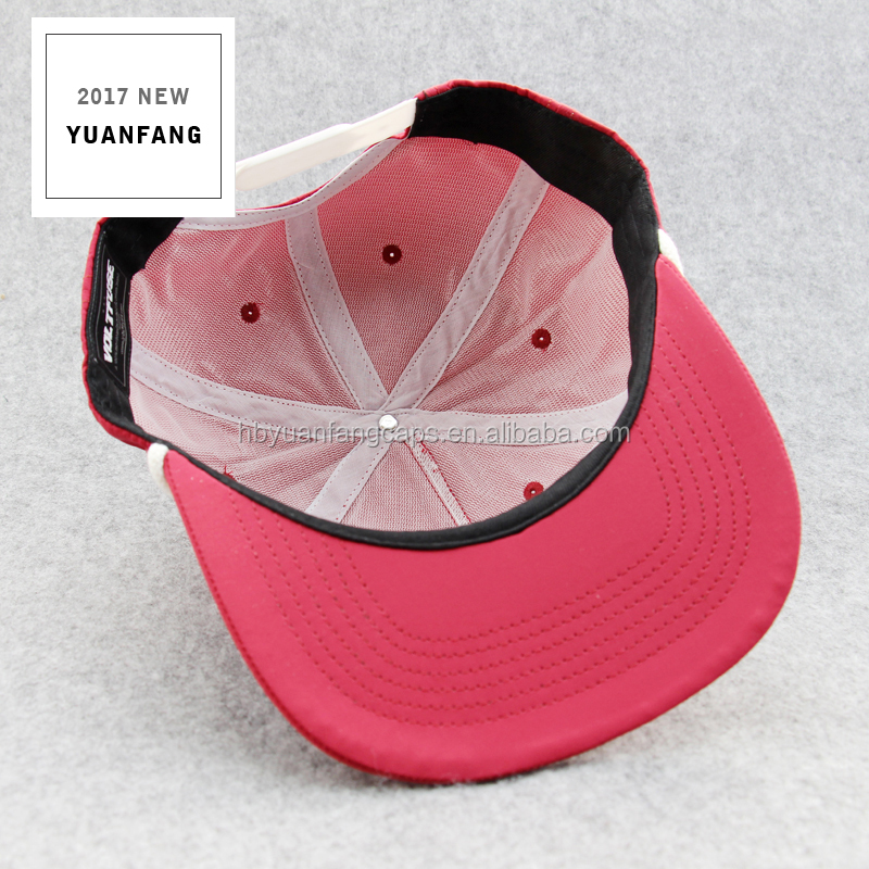 Custom 5/6 panel blank plain/3d embroidery rope bill snapback hats caps and hats