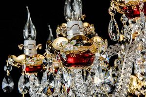 Elegante Maroc estilo K9 de cristal rojo lámpara de araña para tienda - Product Image 6