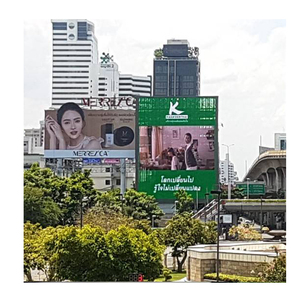 Gorden jaring tahan air papan reklame iklan transparan LED Video dinding tampilan layar papan Digital spanduk tanda