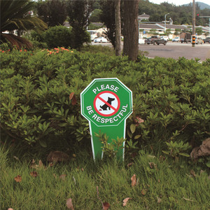 Xin Vui Lòng Được Tôn Trọng Con Chó Không Hỗn Loạn Dấu Hiệu Cảnh Báo Cho Bảo Vệ Cỏ - Product Image 3