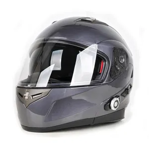 2016 New HOT Bluetooth Helmet Motorcycle Full face Helmet with Built in Intercom System DOT Certificate and Double Visors