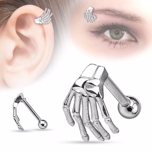 Mano unica Progettato In Lega di Zinco Trago Piercing All'orecchio - Product Image 3