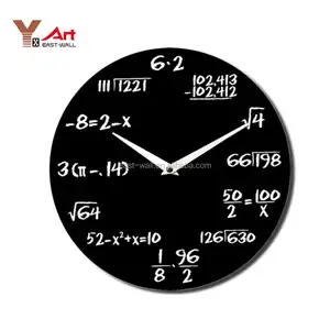 Modern Home Decor Wall Clock Math Equations Wall Mounted Clock