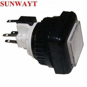 Bộ Phận Chơi Game Arcade Tự Làm 27*27Mm Hình Vuông Nhỏ Tạm Thời 12V Đèn LED Công Tắc Arcade Được Chiếu Sáng Nút Ấn - Product Image 1