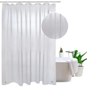 QJMAX Rideaux <span class=keywords><strong>de</strong></span> <span class=keywords><strong>douche</strong></span> en plastique PEVA transparent résistant à la moisissure <span class=keywords><strong>pour</strong></span> salle <span class=keywords><strong>de</strong></span> bain <span class=keywords><strong>pour</strong></span> <span class=keywords><strong>douche</strong></span> et <span class=keywords><strong>baignoire</strong></span> - Product Image 1