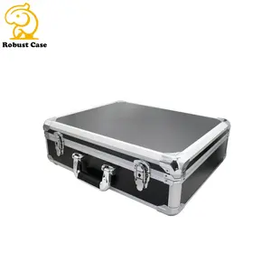 OEM supplier helpful convenient toting aluminum flight case with custom foam layers for wireless microphone