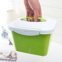 Vente en gros de petits conteneurs de rangement en plastique personnalisables Organisateur de jouets avec couvercle Boîte design multifonctionnelle pour le stockage de jouets