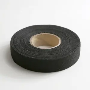 Black noise dampening fleece wire harness cotton cloth insulation loom rubber adhesive tape 19mm