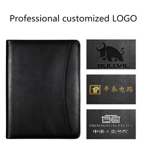 Tùy chỉnh A4 đa chức năng clipboard PU da thư mục tập tin với máy tính dây kéo danh mục đầu tư có tính năng biểu tượng tùy chỉnh - Product Image 5