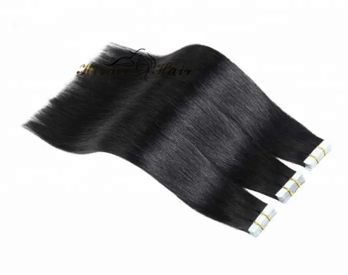 Wholesale african american human kinky curly double tape hair extensions