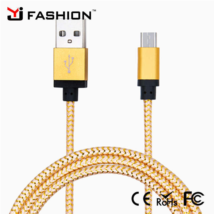 Pas cher Prix 1 Mètre En Nylon Tressé Câble de Données USB pour Mobile téléphones portables