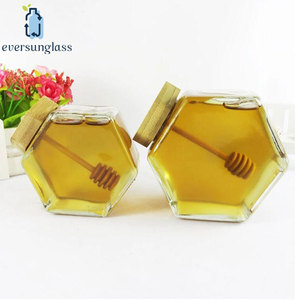 <span class=keywords><strong>Pot</strong></span> à <span class=keywords><strong>miel</strong></span> en verre hexagonal, <span class=keywords><strong>Pot</strong></span> à <span class=keywords><strong>miel</strong></span> en verre avec ventouse en bois, faveurs <span class=keywords><strong>de</strong></span> mariage - Product Image 5