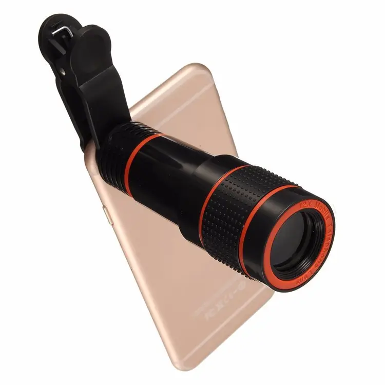 Universal Clip 8X 12X Zoom Mobile Phone Telescope Lens Telephoto External Smartphone Camera Lens for Smartphone