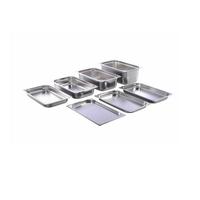 Alle größe edelstahl euro stil küche container portion pan dampf tabelle pan gn pan mit silikon abdeckungen