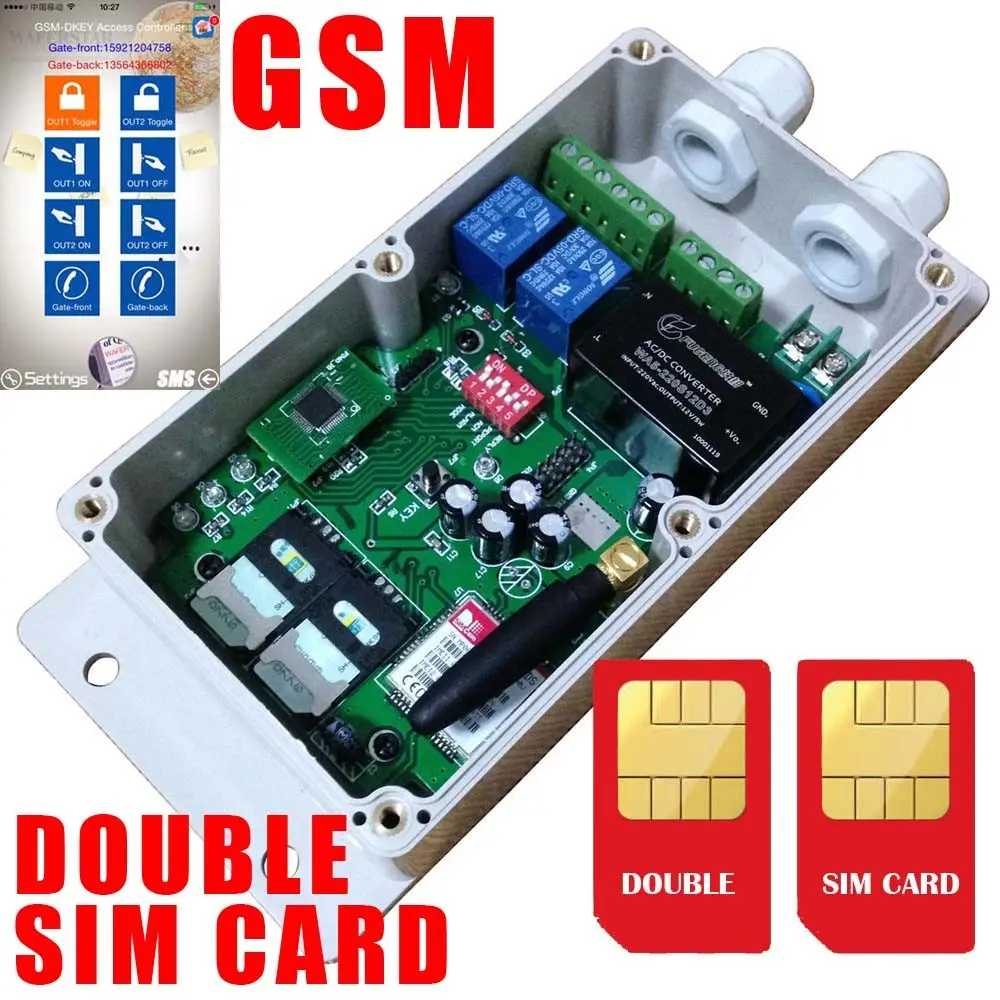 Double SIM card gsm controller